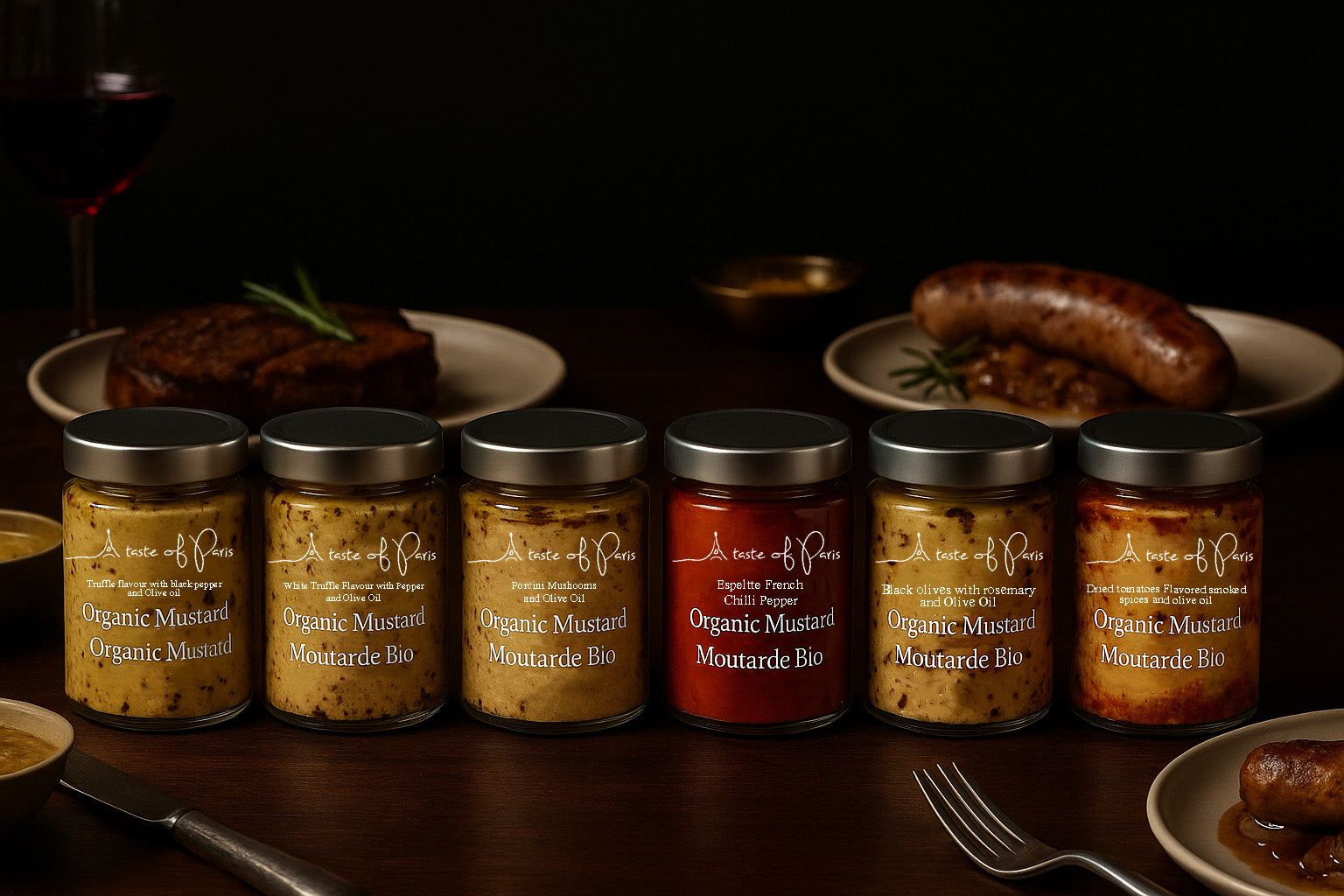 Organic Flavoured Dijon Mustards