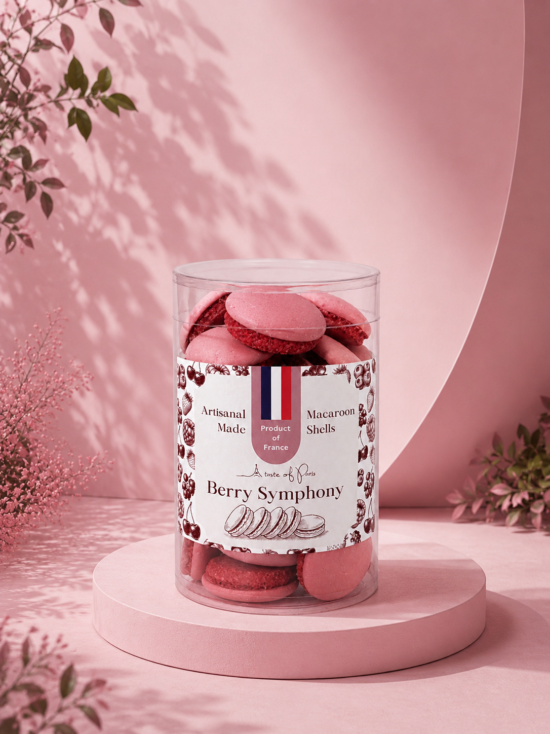 Berry Symphony Macaroon Shells 100g