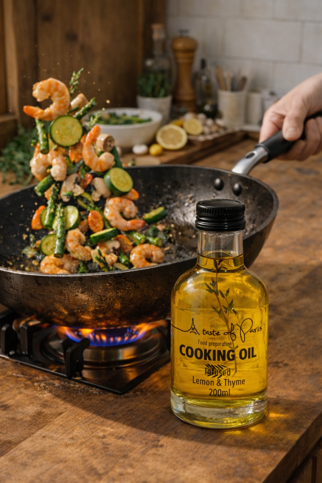 Lemon & Thyme Infused Cooking Oil – 200ml