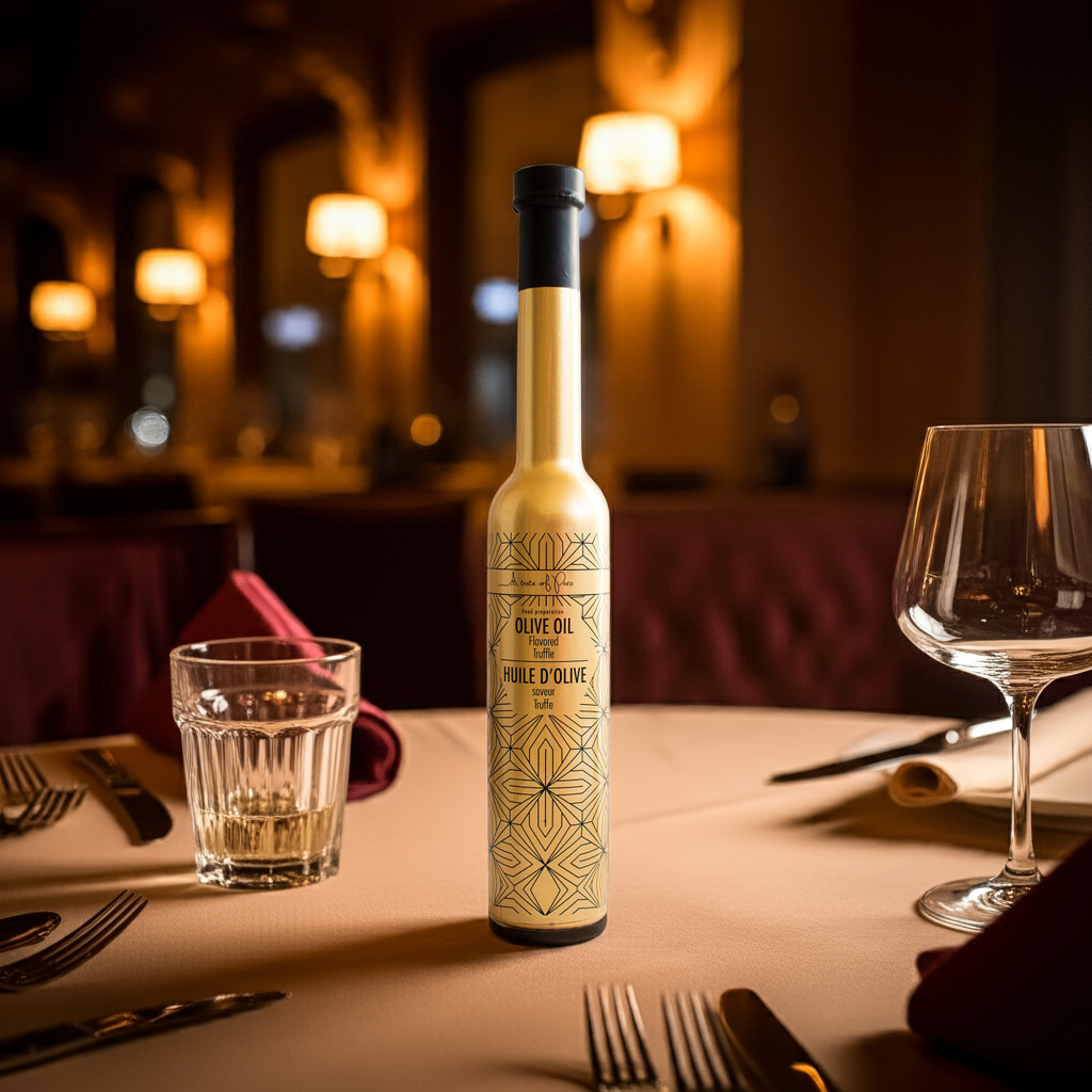 Black Truffle Infused Olive Oil 200ml Gold Bottle