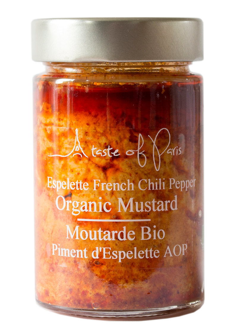 Organic Dijon Mustard with Espelette Chili Pepper 190g