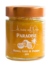 Load image into Gallery viewer, Mango, Coconut &amp; Passion Fruit jam 150g
